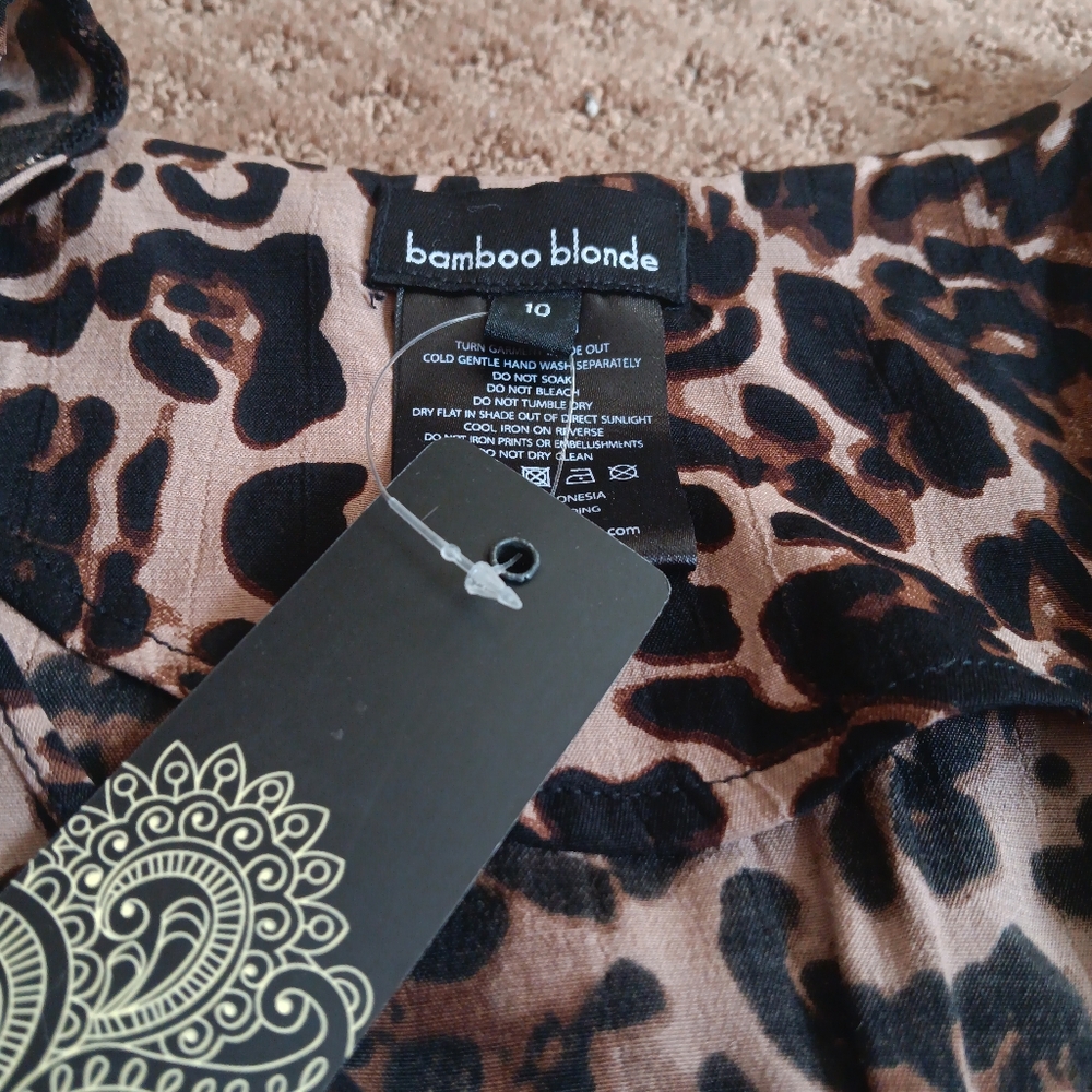 Bamboo Blonde Leopard Print Dress